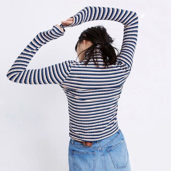 MADEWELL Long Sleeve Top in Stripe! - Picture 3 of 8